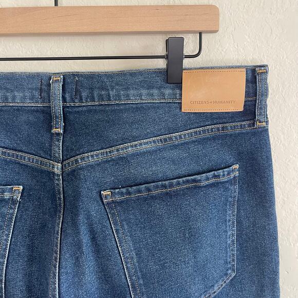 Citizens of Humanity Florence Wide Straight High Rise Jeans in Everdeen Size 33 - Picture 5 of 9